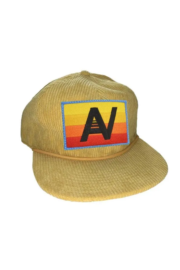 WomenMen Trucker Hats Aviator Nation Logo Rainbow 8211 Vintage Corduroy Trucker Hat