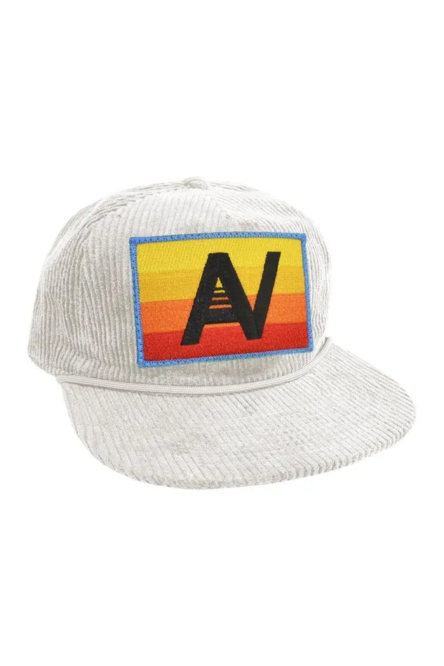 WomenMen Trucker Hats Aviator Nation Logo Rainbow 8211 Vintage Corduroy Trucker Hat