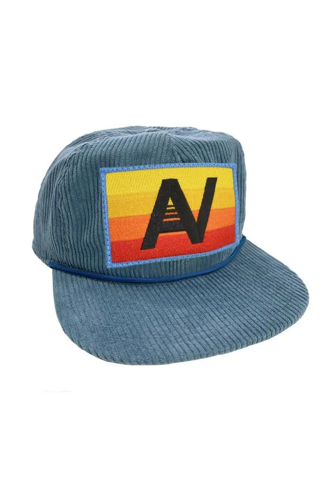 WomenMen Trucker Hats Aviator Nation Logo Rainbow 8211 Vintage Corduroy Trucker Hat