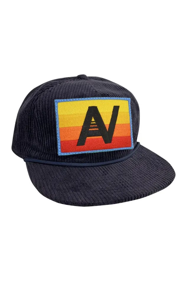 WomenMen Trucker Hats Aviator Nation Logo Rainbow 8211 Vintage Corduroy Trucker Hat