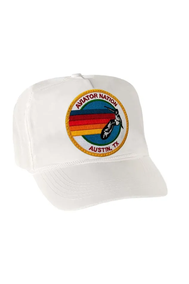 WomenMen Trucker Hats Aviator Nation Signature Austin Vintage Nylon Trucker Hat
