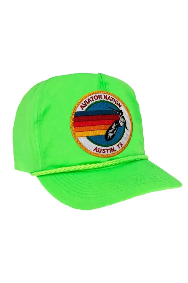 WomenMen Trucker Hats Aviator Nation Signature Austin Vintage Nylon Trucker Hat
