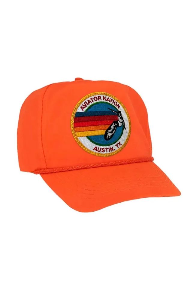 WomenMen Trucker Hats Aviator Nation Signature Austin Vintage Nylon Trucker Hat