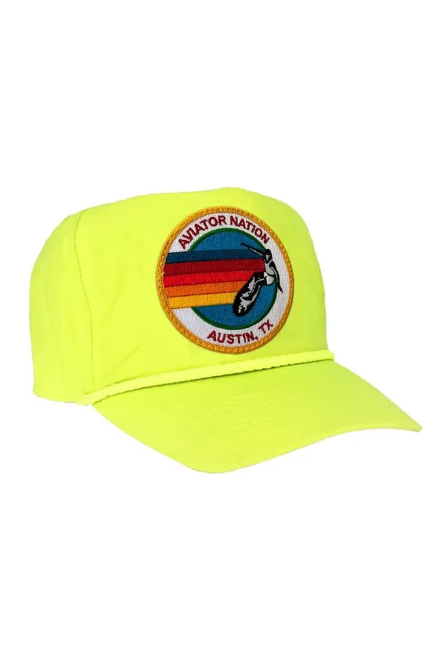 WomenMen Trucker Hats Aviator Nation Signature Austin Vintage Nylon Trucker Hat