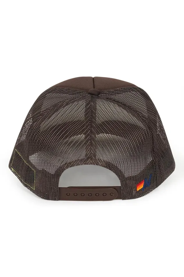 WomenMen Trucker Hats Aviator Nation Venice Rainbow Trucker Hat