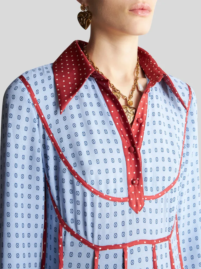Women Midi Dress With Bib Detail Etro Dresses