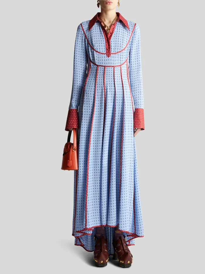 Women Midi Dress With Bib Detail Etro Dresses