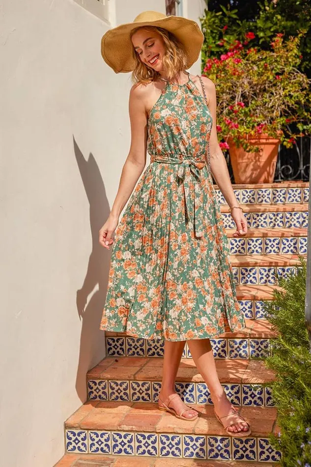 Women Midi Dresses Cupshe Honopu Round Neck Sleeveless Tie AShape Dress Multicolor Women Midi Dresses Cupshe Honopu Round Neck Sleeveless Tie AShape Dress Multicolor