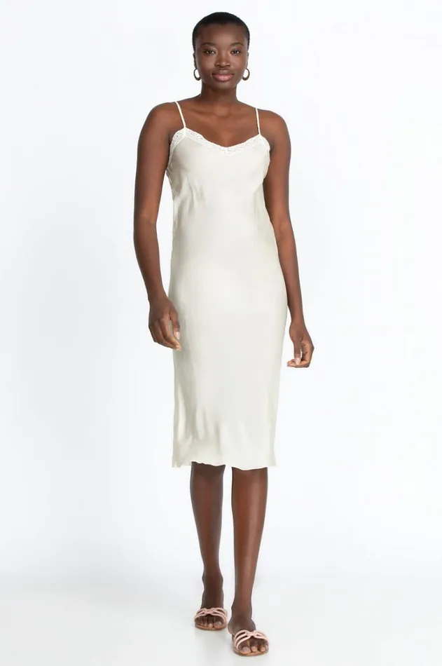 Women Midi Length Slip Ecru Johnny Was Dresses