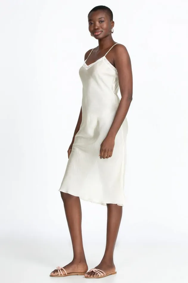 Women Midi Length Slip Ecru Johnny Was Dresses Women Midi Length Slip Ecru Johnny Was Dresses