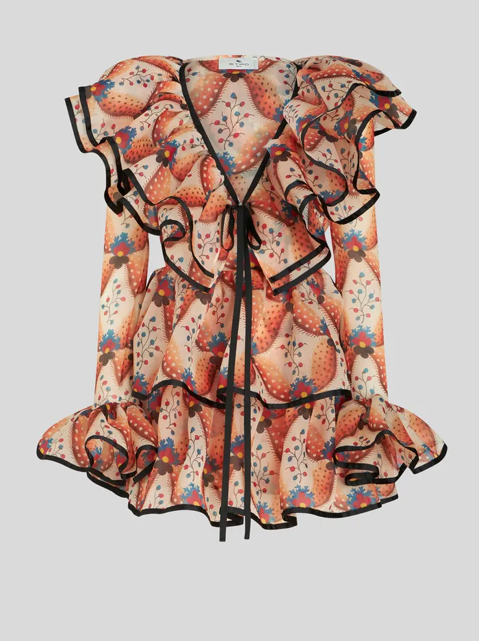 Women Mini Dress With Flounces Etro Dresses