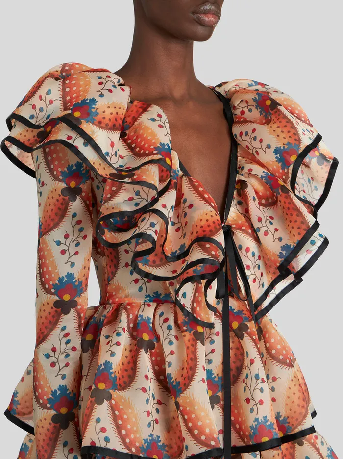 Women Mini Dress With Flounces Etro Dresses