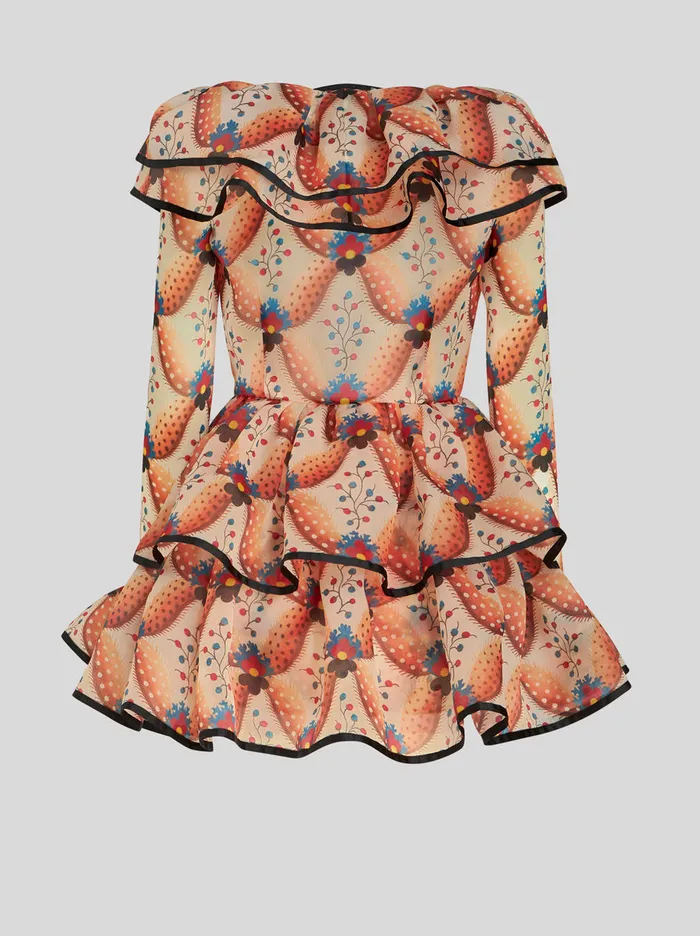 Women Mini Dress With Flounces Etro Dresses