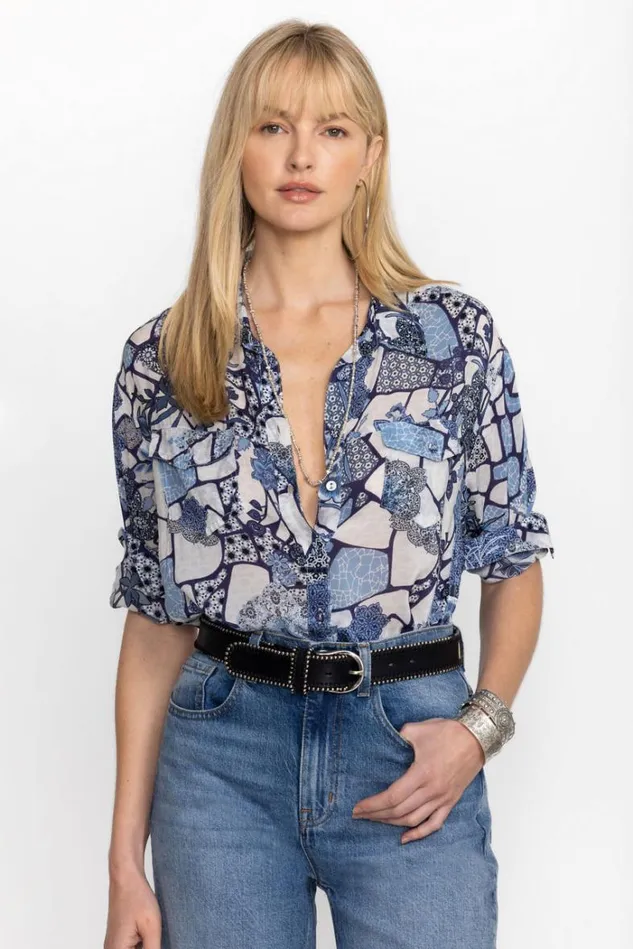 Women MOONLIGHT LEYA BUTTON UP Moonlight Johnny Was Tops