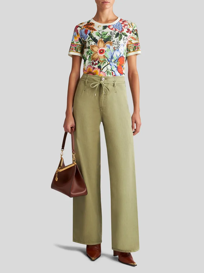 Women Multicoloured Bouquet TShirt Etro Sweatshirts And TShirts