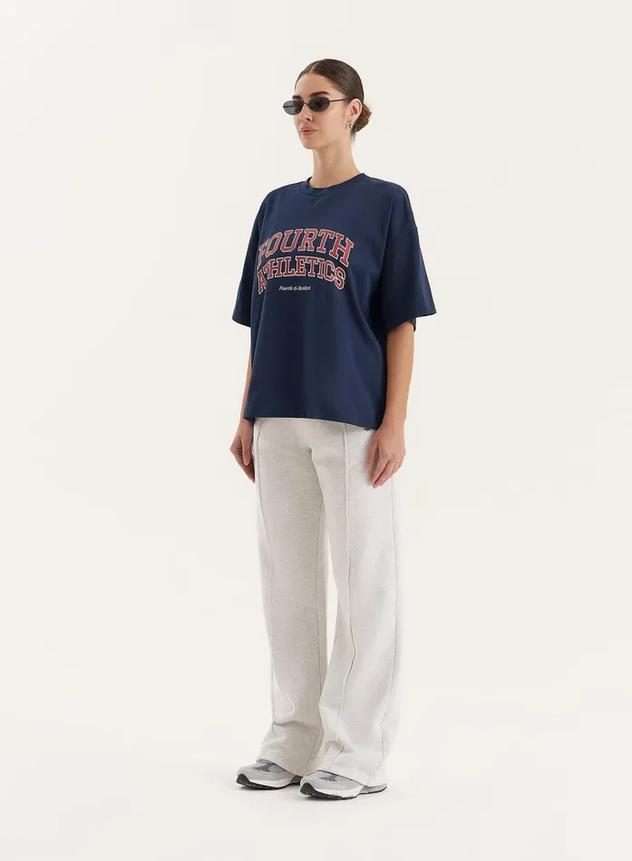 Women Navy Fourth Athletics Oversized TShirt Siobhan 4th and Reckless Tops