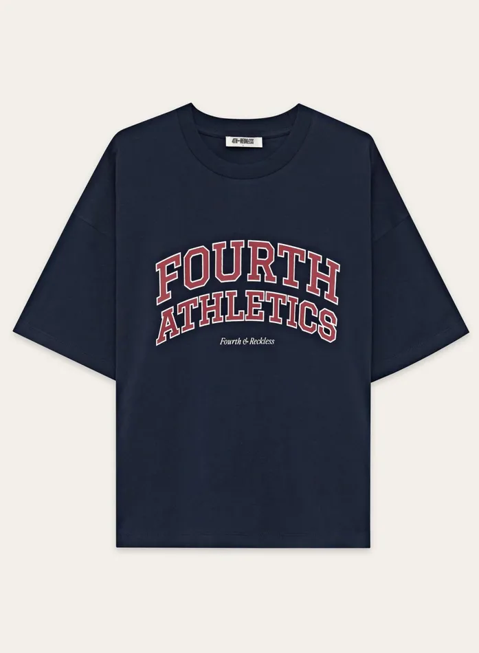 Women Navy Fourth Athletics Oversized TShirt Siobhan 4th and Reckless Tops