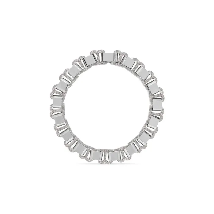 Women Necklaces Balenciaga Hourglass Choker In Silver