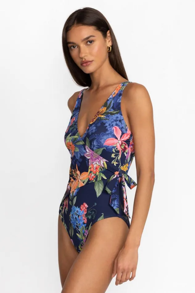 Women NEON JUNGLE WRAP ONE PIECE Neon Jungle Johnny Was Swim and Resort