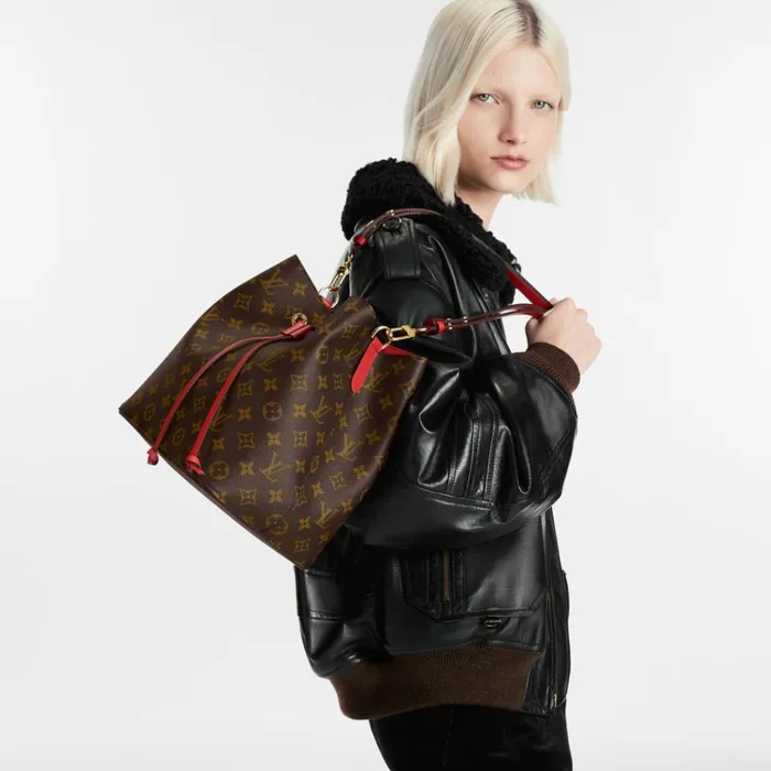 Women NeoNoe Bag Louis Vuitton Louis Vuitton Coquelicot Red Nono M44021 8211 Louis Vuitton Handbag Store