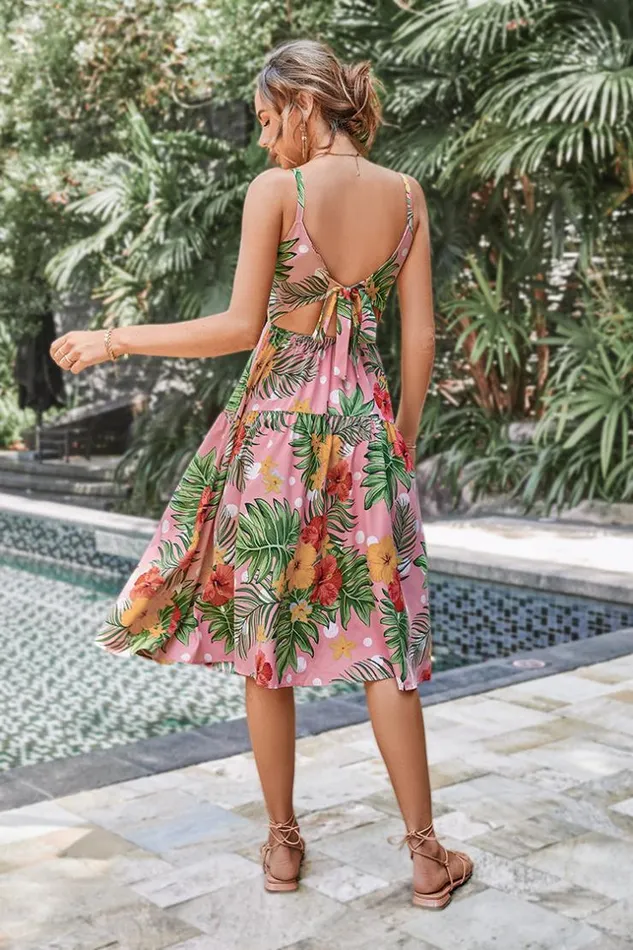 Women New In Dresses Cupshe Carlene Square Neck Ruching Bow Tie AShape Dress Multicolor