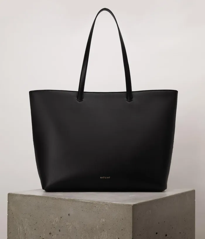 Women Nivi Vegan Tote Bag 8211 Appleskin Black Matt and Nat Totes