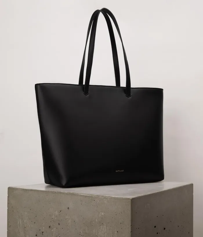 Women Nivi Vegan Tote Bag 8211 Appleskin Black Matt and Nat Totes