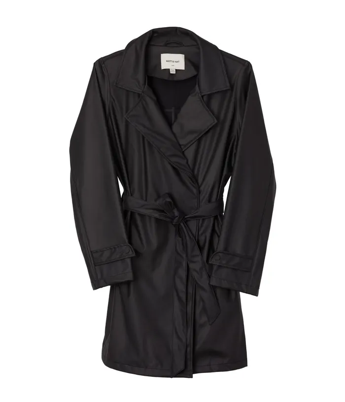 Women Nora WomenS Waterproof Trench Coat Black Matt and Nat Trench Coats