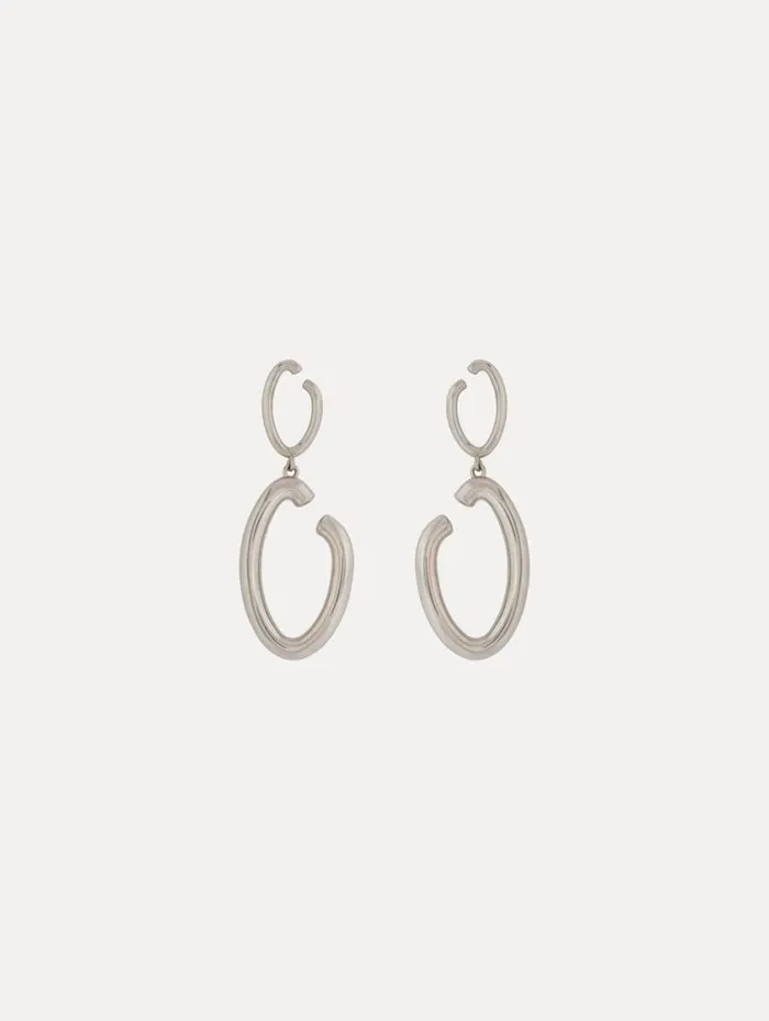 Women O Drop Earrings Silver Oscar De La Renta Earrings