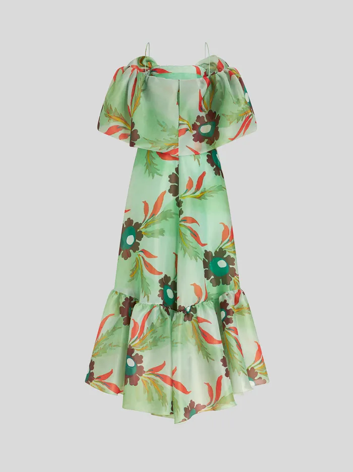 Women OffShoulder Dress With Flounces Etro Dresses