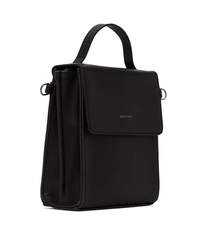 Women Oka Vegan Crossbody Bag 8211 Vintage Black Matt and Nat Crossbody