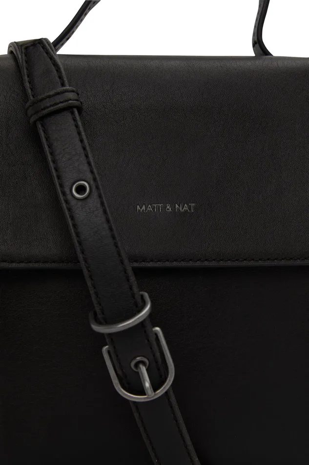 Women Oka Vegan Crossbody Bag 8211 Vintage Black Matt and Nat Crossbody
