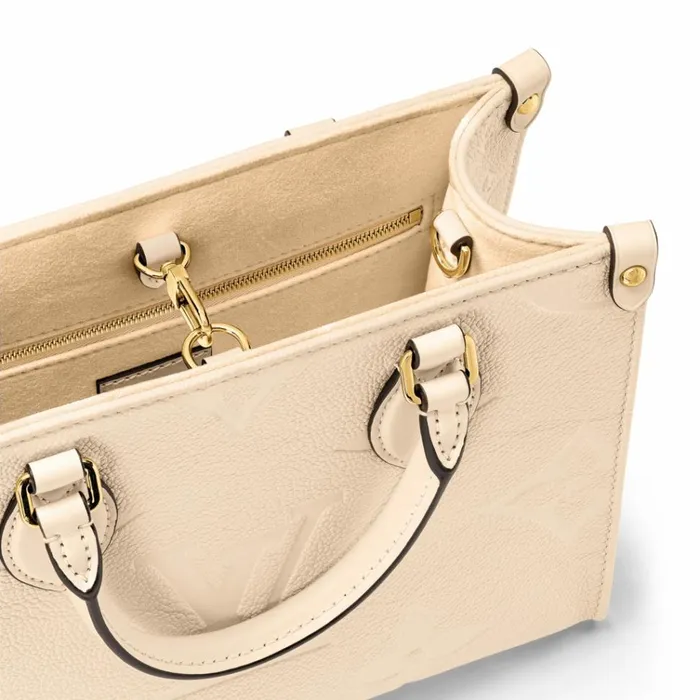 Women Onthego Bag Louis Vuitton Louis Vuitton Onthego PM Cream M46569 8211 Louis Vuitton Handbag Store