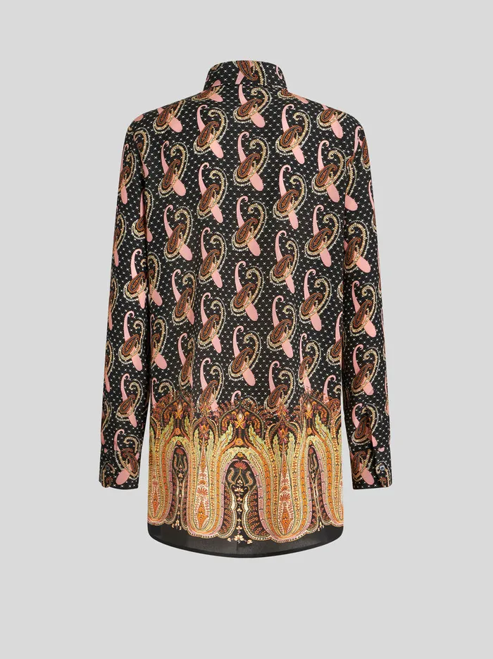 Women Paisley Crpe De Chine Shirt Etro Shirts And Blouses