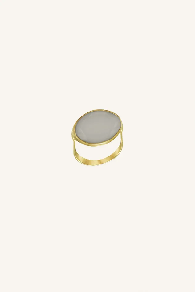 Women PD OVAL RING Grey Bybar Jewellery