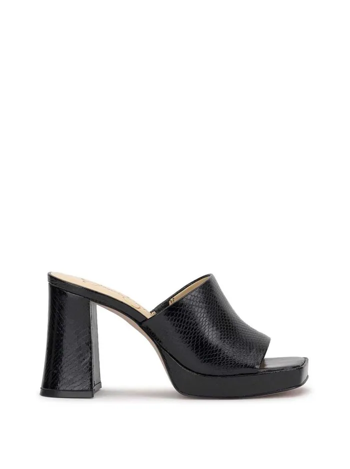 Women Platforms Jessica Simpson Kashet Mule Platform Sandal In Black Snake