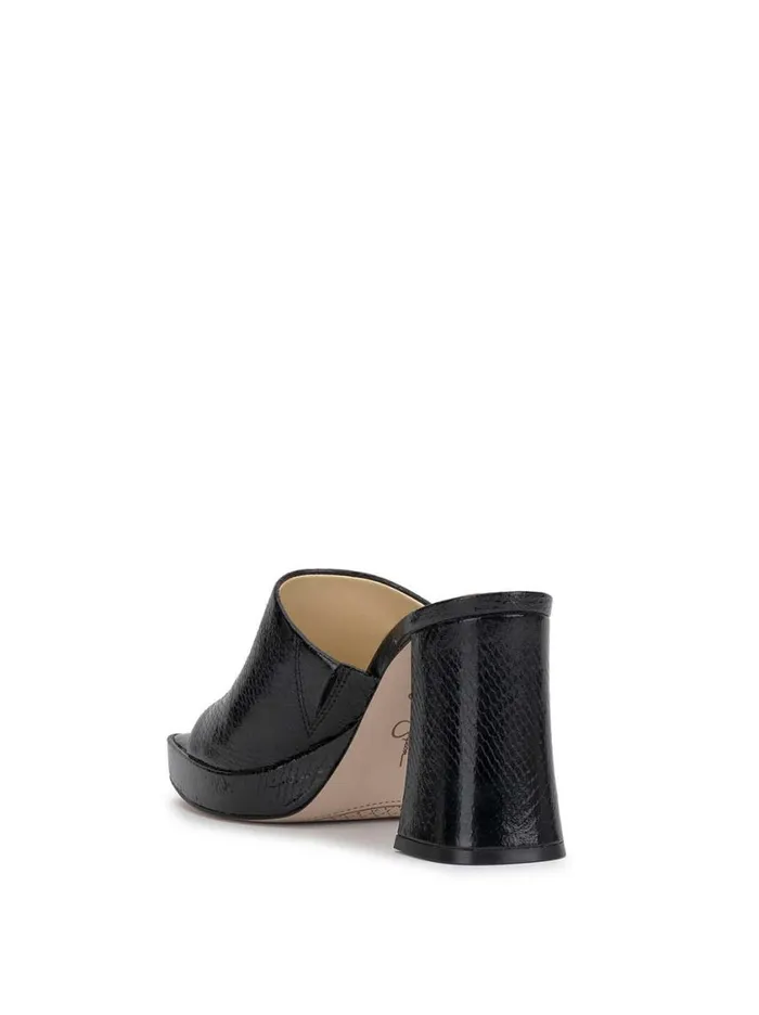 Women Platforms Jessica Simpson Kashet Mule Platform Sandal In Black Snake
