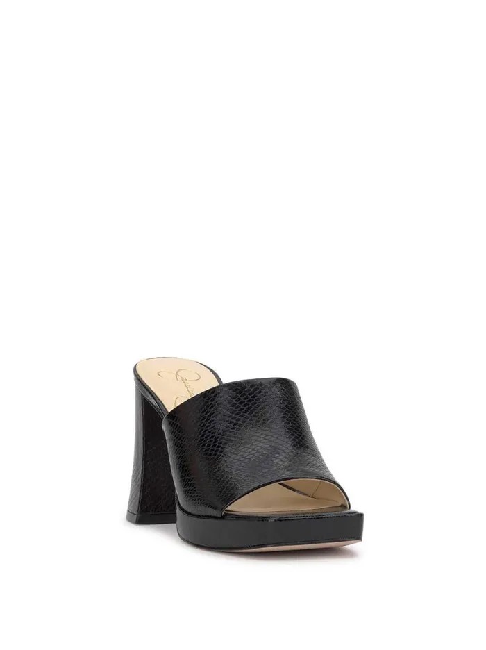 Women Platforms Jessica Simpson Kashet Mule Platform Sandal In Black Snake