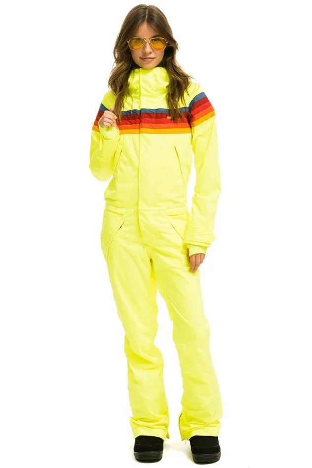 Women Powder Suits Aviator Nation 3 Layer Powder Suit 8211 Neon Yellow
