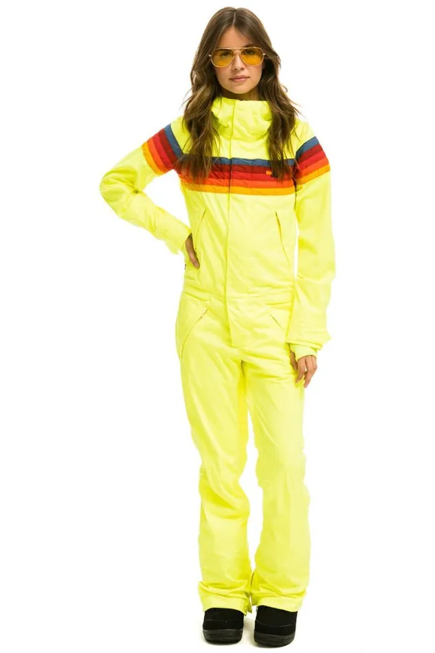 Women Powder Suits Aviator Nation 3 Layer Powder Suit 8211 Neon Yellow