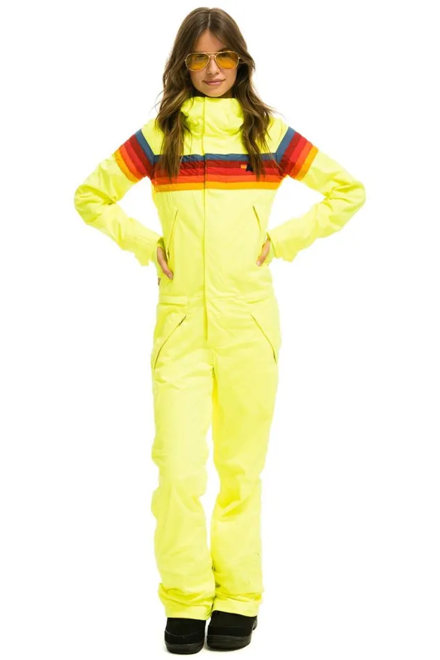 Women Powder Suits Aviator Nation 3 Layer Powder Suit 8211 Neon Yellow