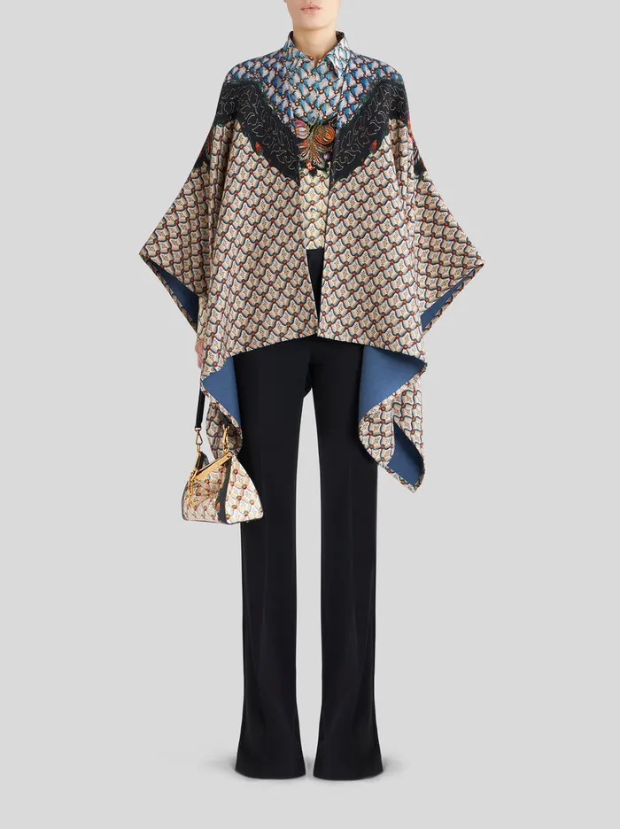 Women Printed Cape Etro Capes And Ponchos