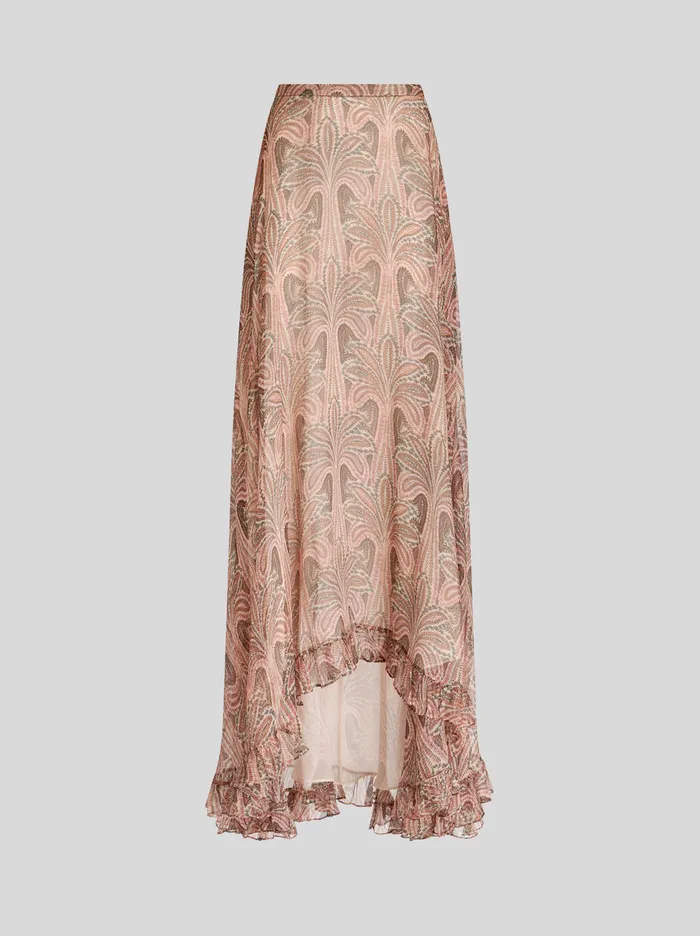 Women Printed Crepon Skirt Etro Skirts