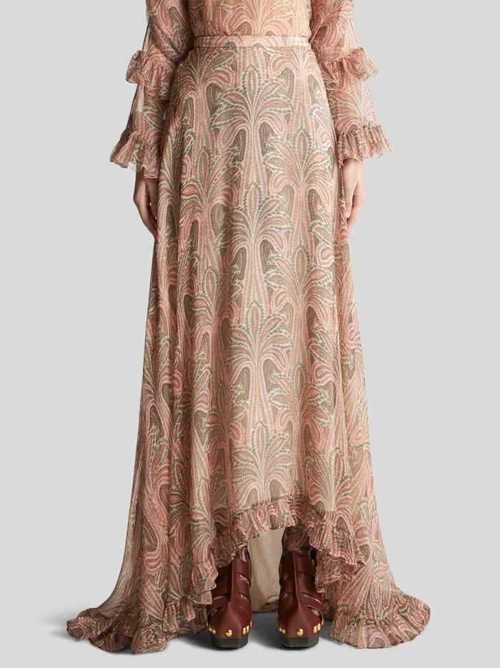 Women Printed Crepon Skirt Etro Skirts