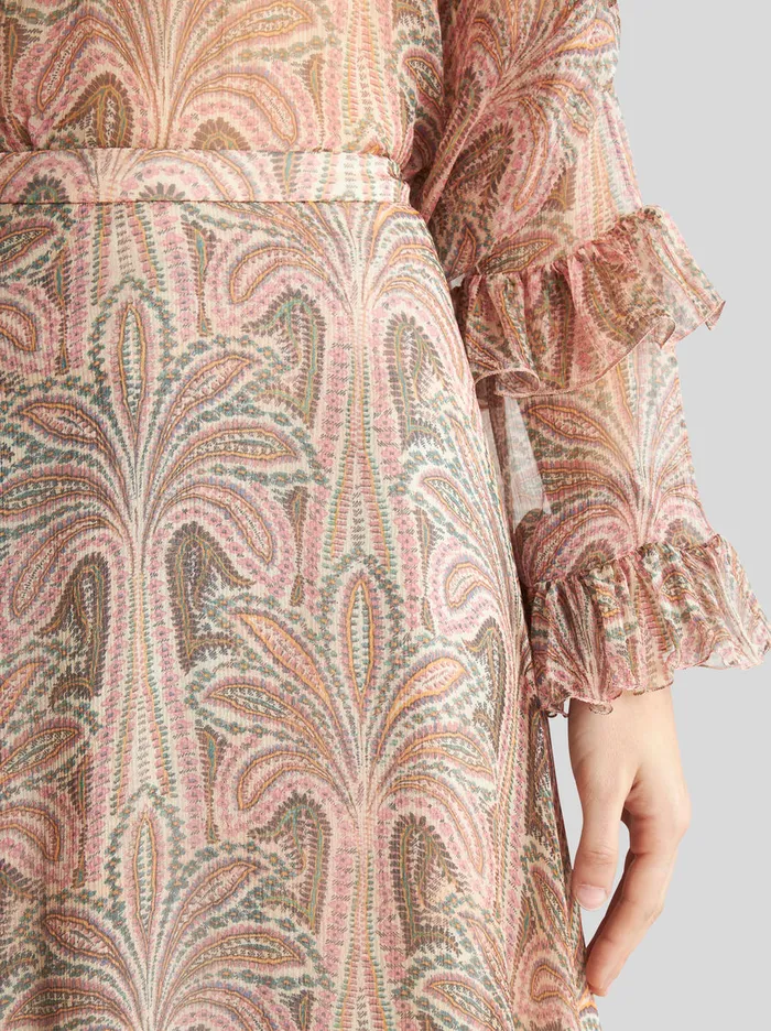 Women Printed Crepon Skirt Etro Skirts
