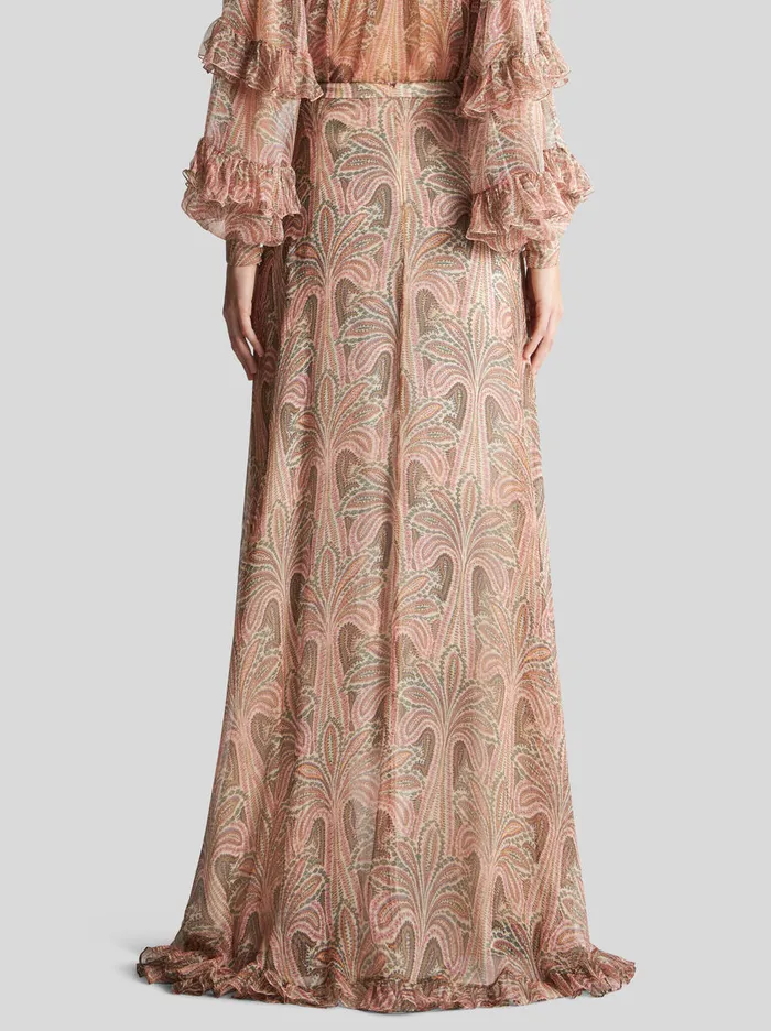 Women Printed Crepon Skirt Etro Skirts