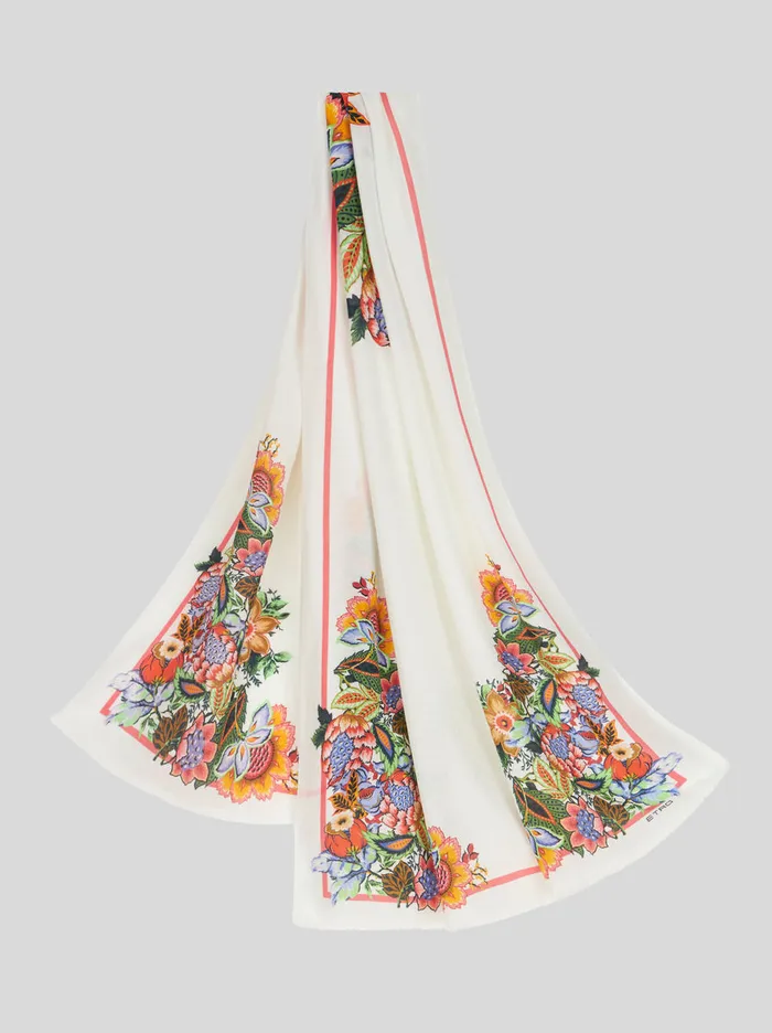 Women Printed Jacquard Scarf Etro Scarves And Silk