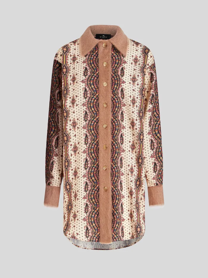 Women Printed Wool And Silk Shirt Etro Shirts And Blouses