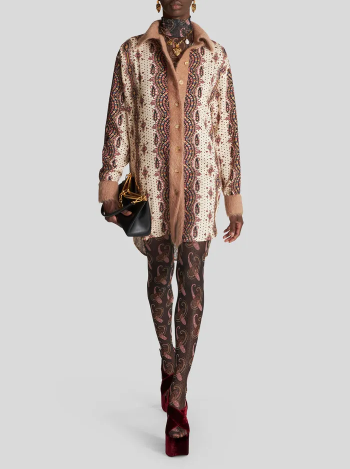 Women Printed Wool And Silk Shirt Etro Shirts And Blouses