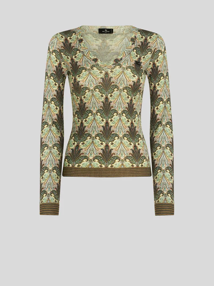 Women Printed Wool Jumper Etro Knitwear